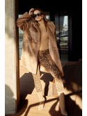 Women\'s dark beige fur coat 2118 - Online store - Boutique